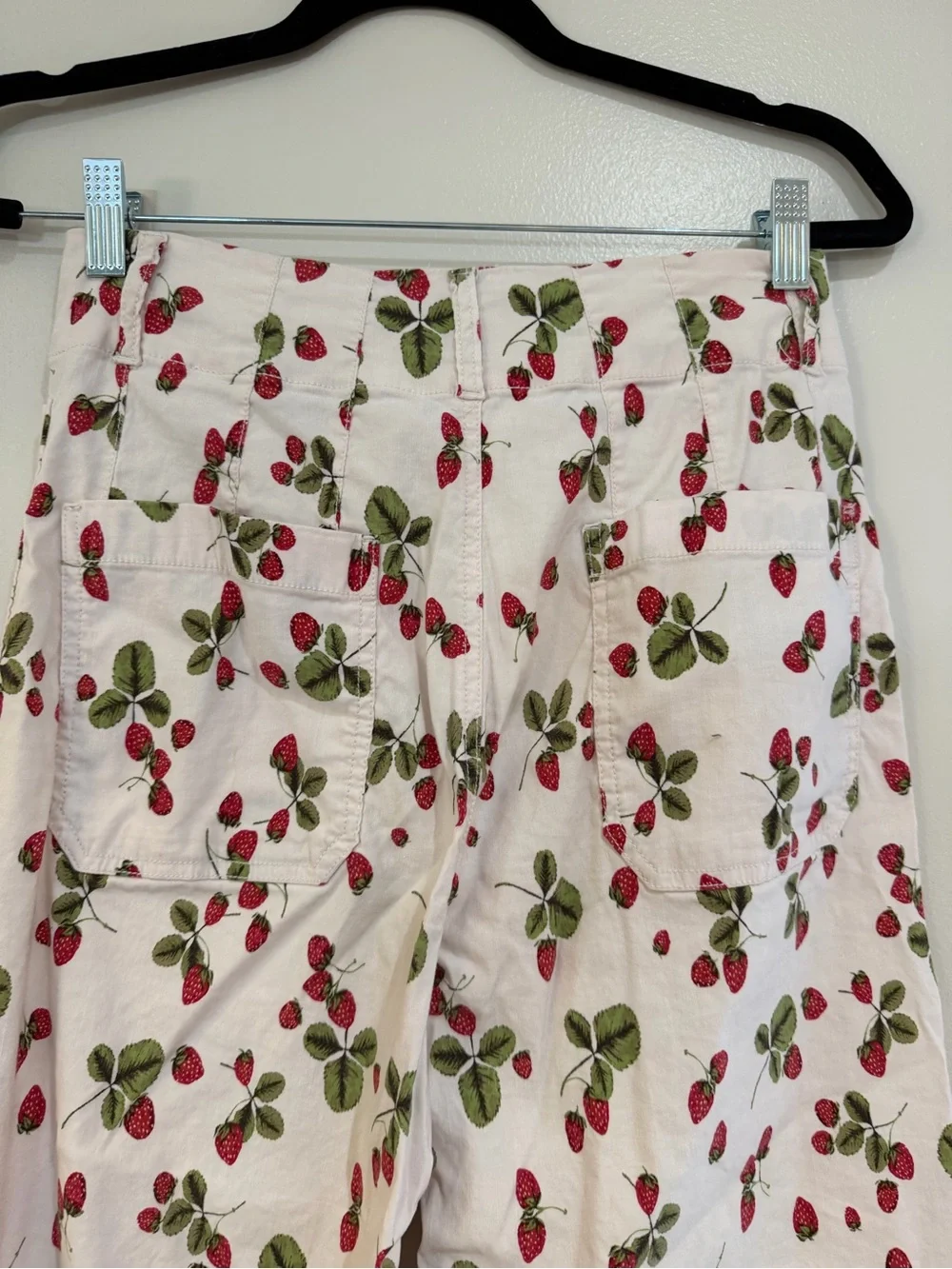 Maeve The Colette High-Rise Cropped Strawberry Pants Anthropologie Size 27 - Picture 8 of 11